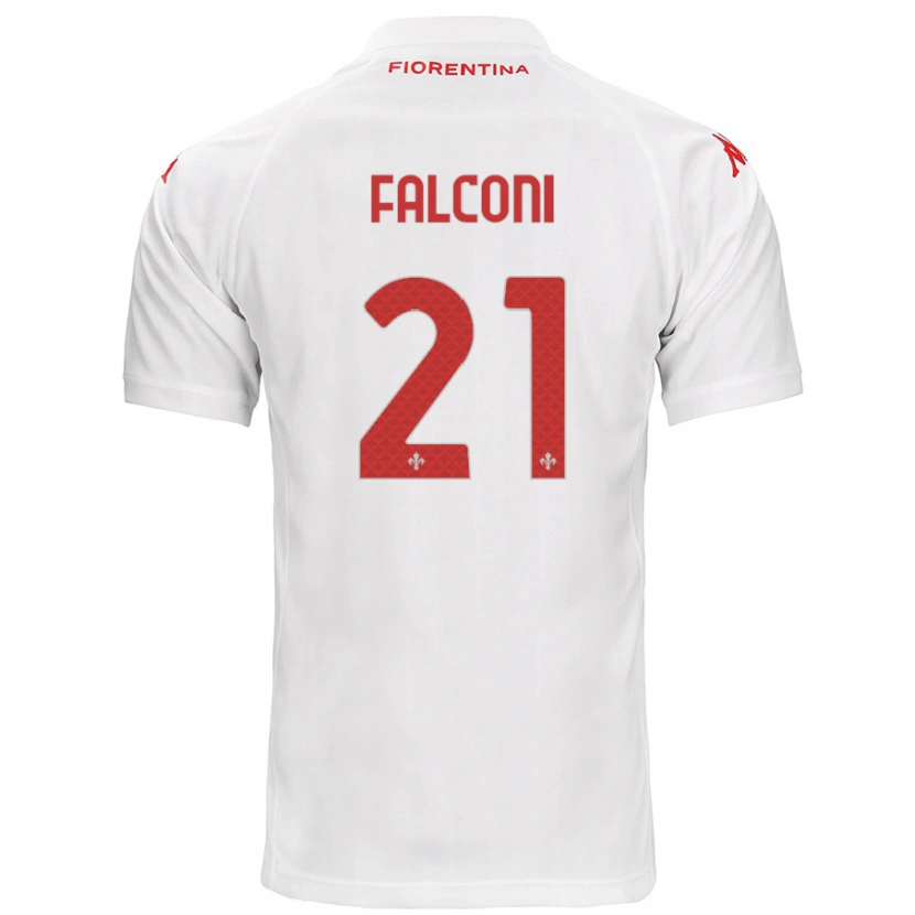 Danxen Barn Niccolò Falconi #21 Vit Bortatröja Matchtröjor 2024/25 Tröjor T-Tröja
