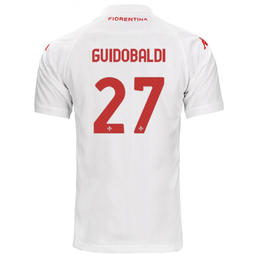 Danxen Barn Filippo Guidobaldi #27 Vit Bortatröja Matchtröjor 2024/25 Tröjor T-Tröja