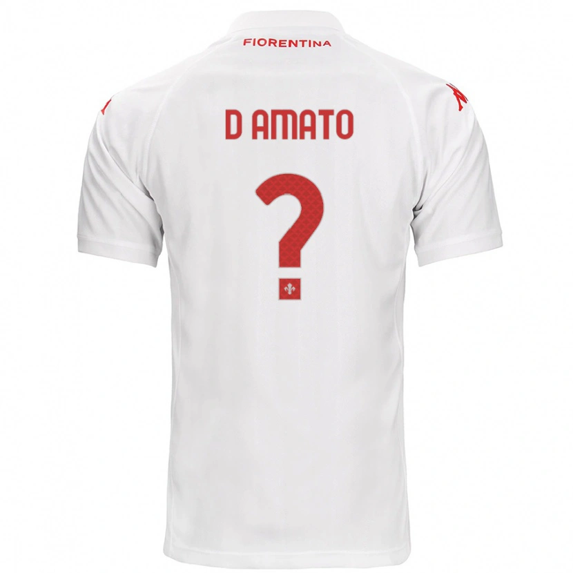 Danxen Barn Gabriele D'amato #0 Vit Bortatröja Matchtröjor 2024/25 Tröjor T-Tröja