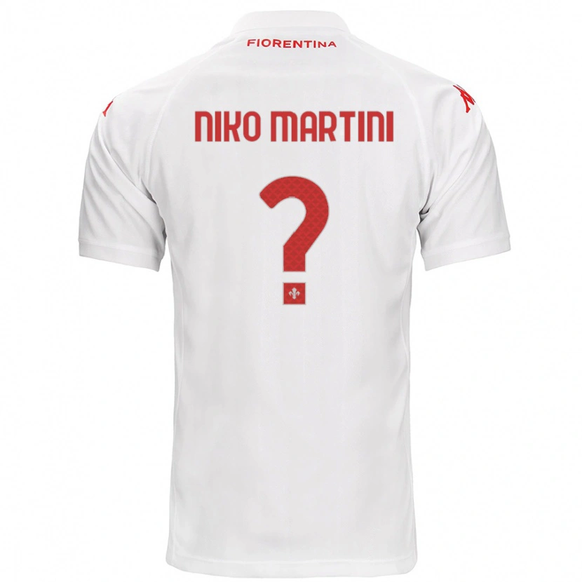 Danxen Barn Niko Martini #0 Vit Bortatröja Matchtröjor 2024/25 Tröjor T-Tröja