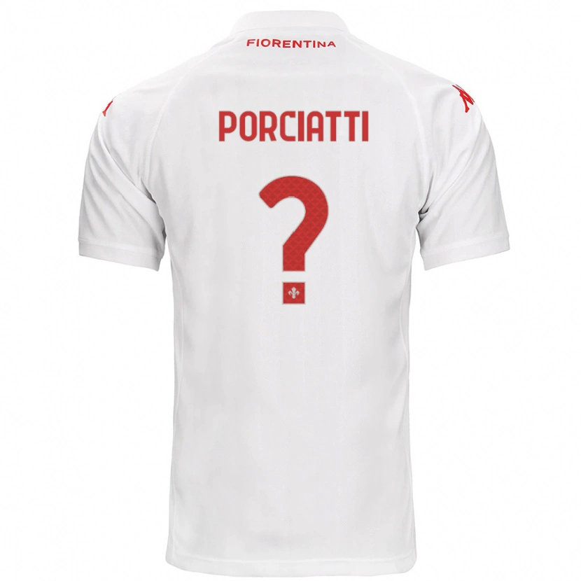 Danxen Barn Filippo Porciatti #0 Vit Bortatröja Matchtröjor 2024/25 Tröjor T-Tröja