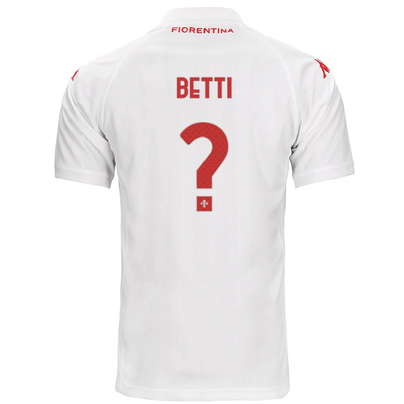 Danxen Barn Tiziano Betti #0 Vit Bortatröja Matchtröjor 2024/25 Tröjor T-Tröja