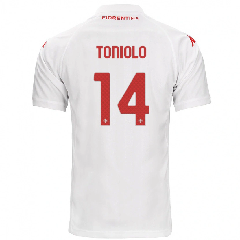 Danxen Barn Martina Toniolo #14 Vit Bortatröja Matchtröjor 2024/25 Tröjor T-Tröja