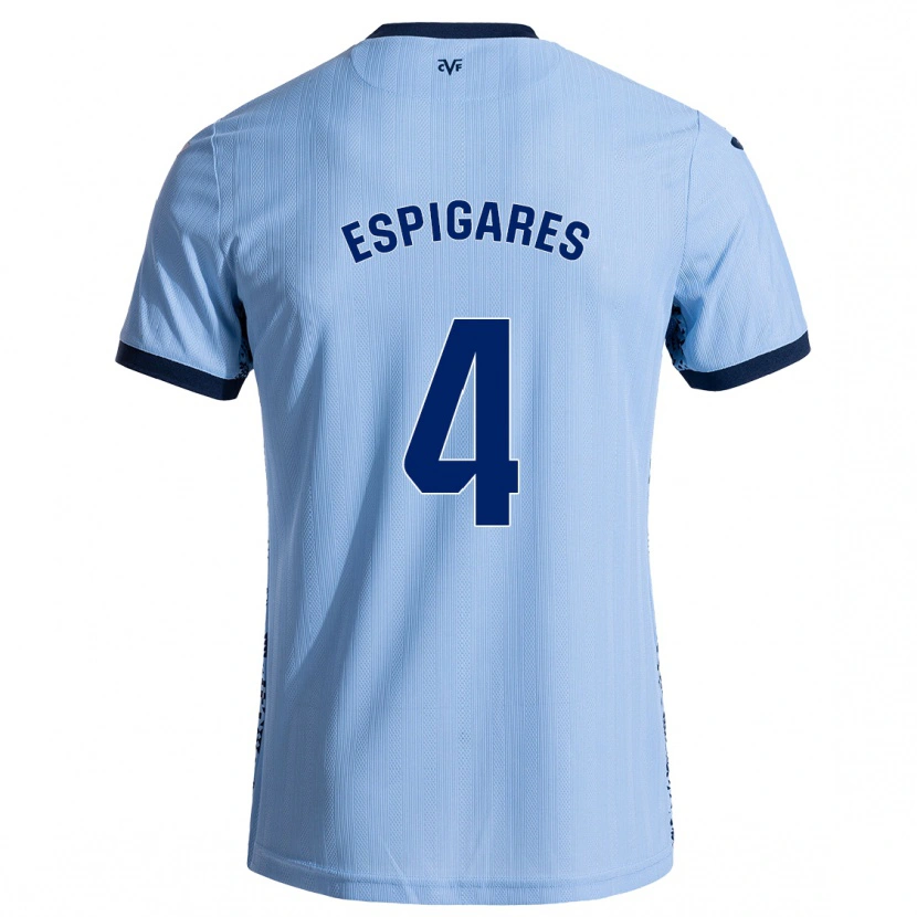 Danxen Barn Antonio Espigares #4 Himmelsblå Bortatröja Matchtröjor 2024/25 Tröjor T-Tröja