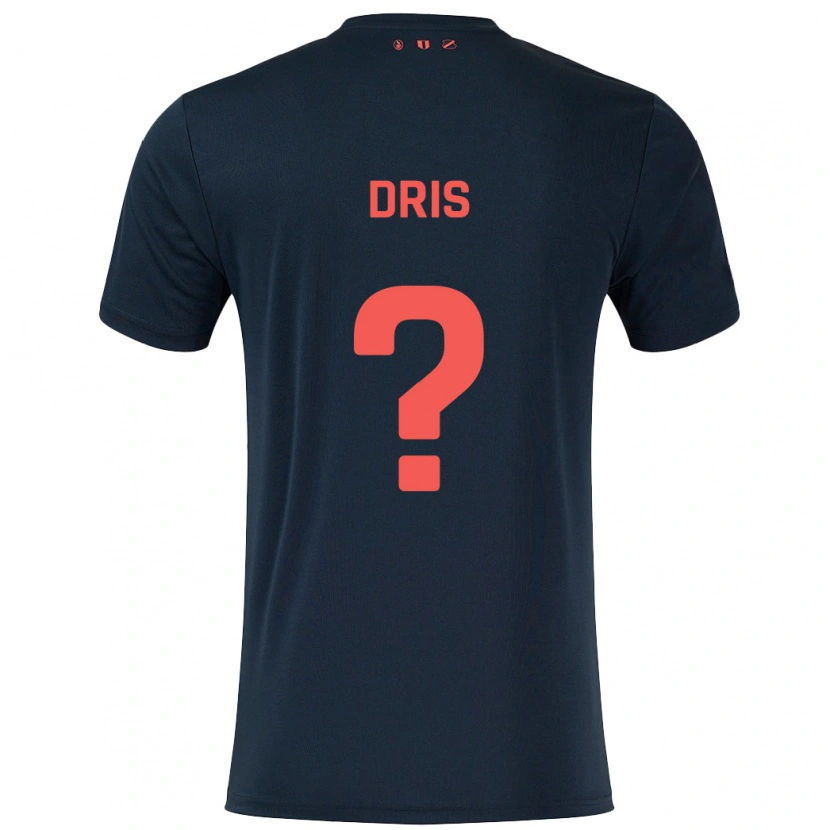 Danxen Barn Sofiane Dris #0 Svart Röd Bortatröja Matchtröjor 2024/25 Tröjor T-Tröja