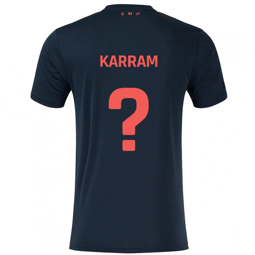 Danxen Barn Faris Karram #0 Svart Röd Bortatröja Matchtröjor 2024/25 Tröjor T-Tröja