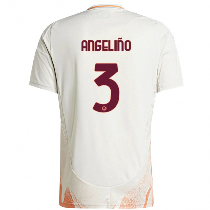 Danxen Barn Angeliño #3 Grädde Vit Orange Bortatröja Matchtröjor 2024/25 Tröjor T-Tröja