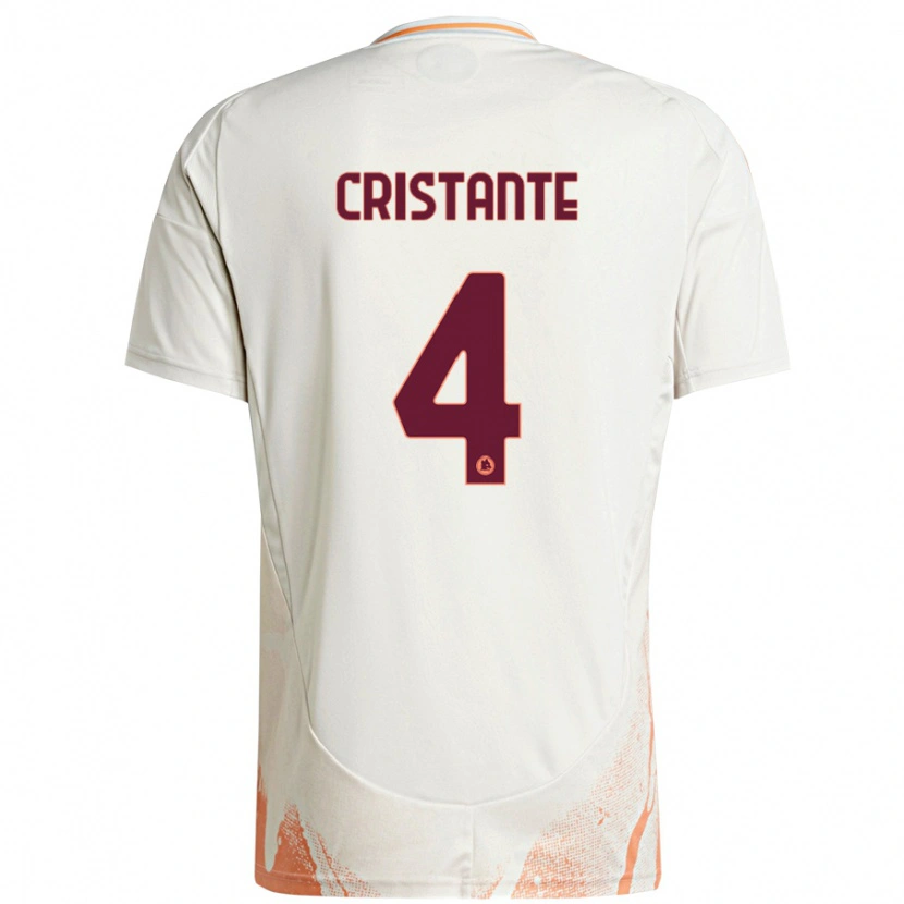 Danxen Barn Bryan Cristante #4 Grädde Vit Orange Bortatröja Matchtröjor 2024/25 Tröjor T-Tröja