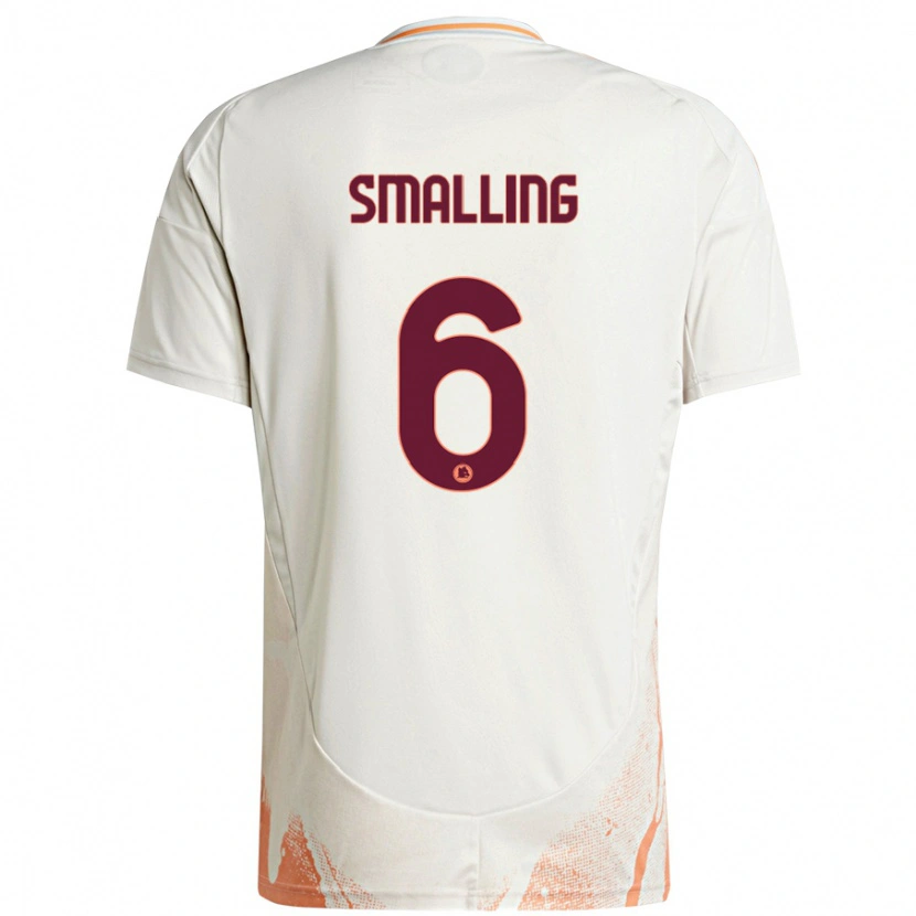 Danxen Barn Chris Smalling #6 Grädde Vit Orange Bortatröja Matchtröjor 2024/25 Tröjor T-Tröja