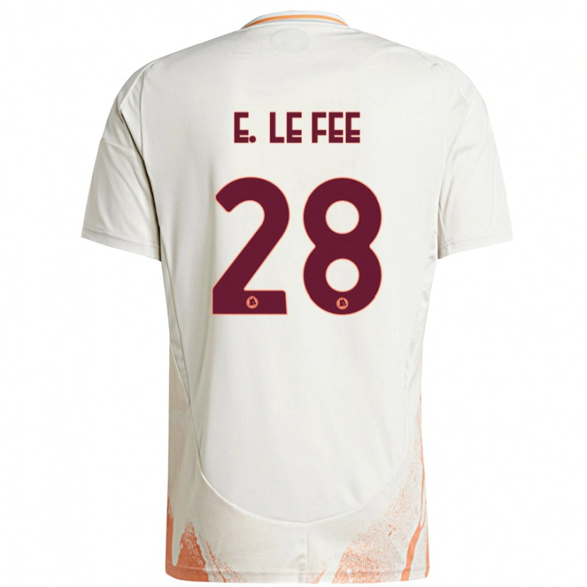 Danxen Barn Enzo Le Fée #28 Grädde Vit Orange Bortatröja Matchtröjor 2024/25 Tröjor T-Tröja