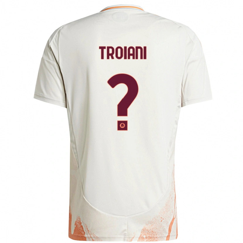 Danxen Barn Nicolò Troiani #0 Grädde Vit Orange Bortatröja Matchtröjor 2024/25 Tröjor T-Tröja