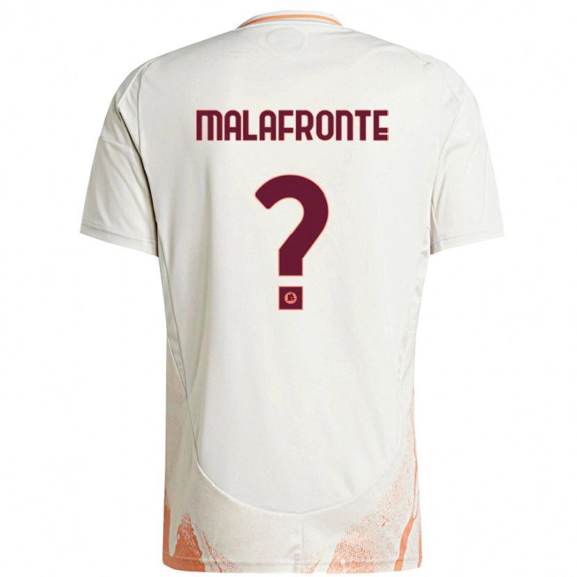 Danxen Barn Matteo Malafronte #0 Grädde Vit Orange Bortatröja Matchtröjor 2024/25 Tröjor T-Tröja