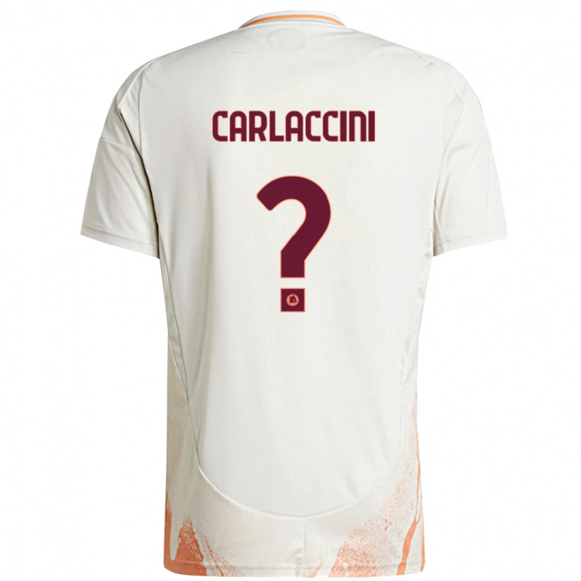 Danxen Barn Samuele Carlaccini #0 Grädde Vit Orange Bortatröja Matchtröjor 2024/25 Tröjor T-Tröja