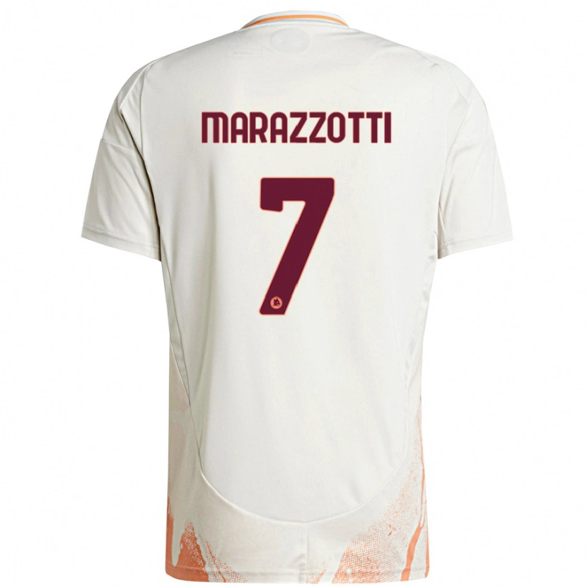 Danxen Barn Fabrizio Marazzotti #7 Grädde Vit Orange Bortatröja Matchtröjor 2024/25 Tröjor T-Tröja