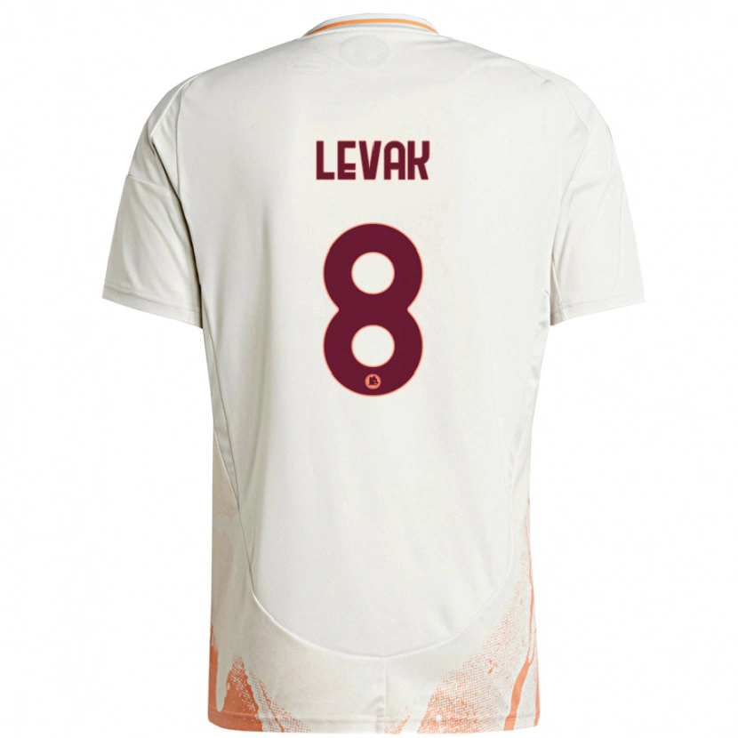 Danxen Barn Sergej Levak #8 Grädde Vit Orange Bortatröja Matchtröjor 2024/25 Tröjor T-Tröja