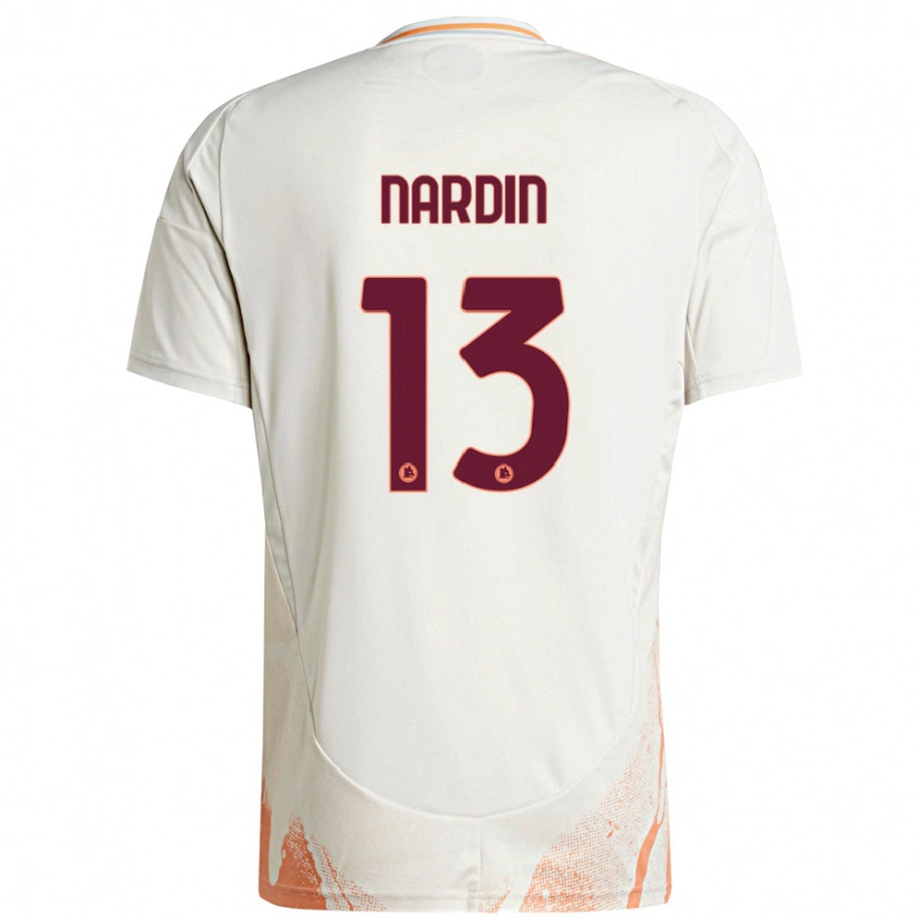 Danxen Barn Federico Nardin #13 Grädde Vit Orange Bortatröja Matchtröjor 2024/25 Tröjor T-Tröja