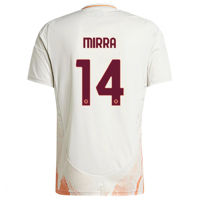 Danxen Barn Jacopo Mirra #14 Grädde Vit Orange Bortatröja Matchtröjor 2024/25 Tröjor T-Tröja