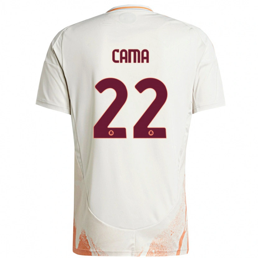 Danxen Barn Cristian Cama #22 Grädde Vit Orange Bortatröja Matchtröjor 2024/25 Tröjor T-Tröja