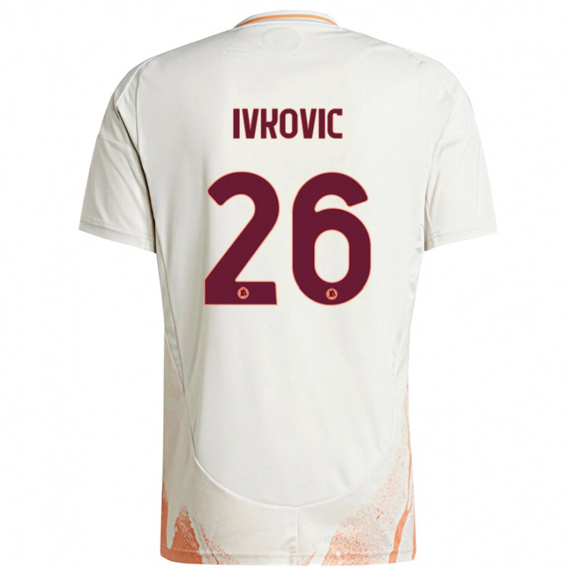 Danxen Barn Mate Ivkovic #26 Grädde Vit Orange Bortatröja Matchtröjor 2024/25 Tröjor T-Tröja