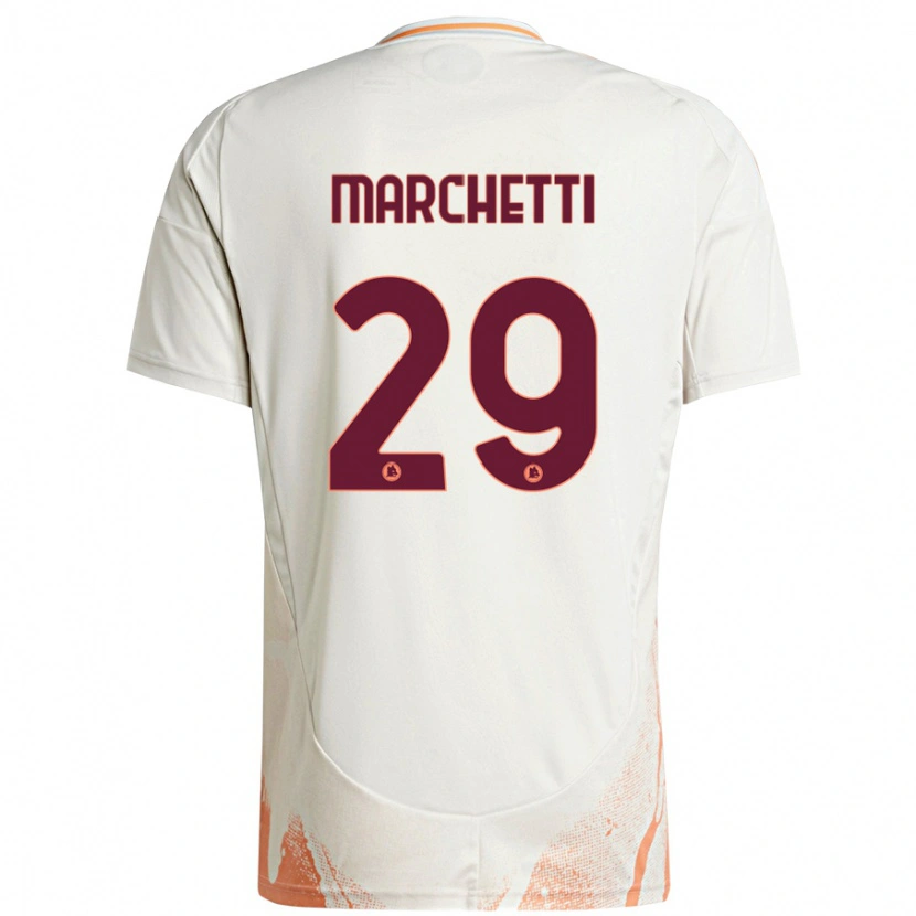 Danxen Barn Tommaso Marchetti #29 Grädde Vit Orange Bortatröja Matchtröjor 2024/25 Tröjor T-Tröja