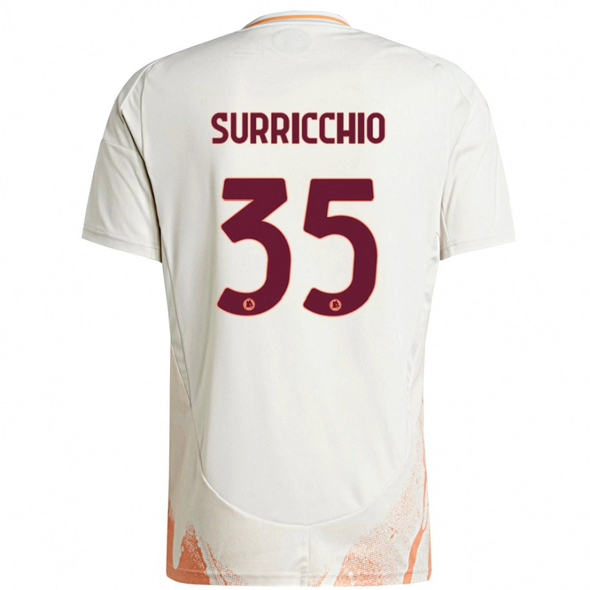 Danxen Barn Jacopo Surricchio #35 Grädde Vit Orange Bortatröja Matchtröjor 2024/25 Tröjor T-Tröja
