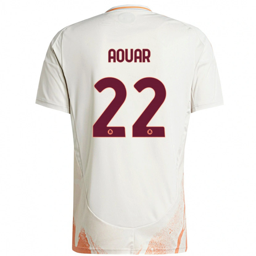 Danxen Barn Houssem Aouar #22 Grädde Vit Orange Bortatröja Matchtröjor 2024/25 Tröjor T-Tröja
