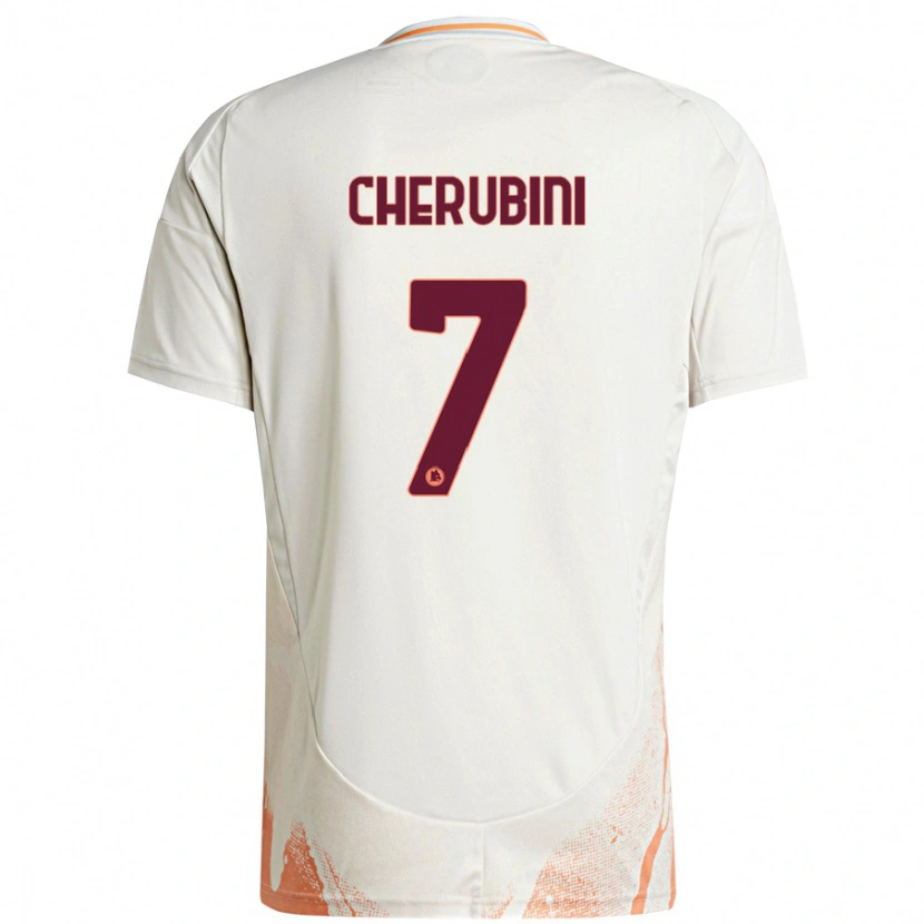 Danxen Barn Luigi Cherubini #7 Grädde Vit Orange Bortatröja Matchtröjor 2024/25 Tröjor T-Tröja