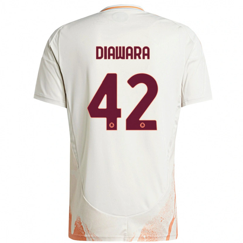 Danxen Barn Amadou Diawara #42 Grädde Vit Orange Bortatröja Matchtröjor 2024/25 Tröjor T-Tröja