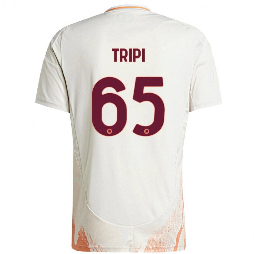 Danxen Barn Filippo Tripi #65 Grädde Vit Orange Bortatröja Matchtröjor 2024/25 Tröjor T-Tröja