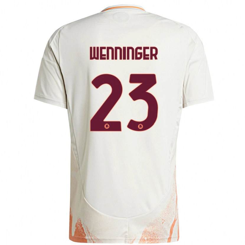 Danxen Barn Carina Wenninger #23 Grädde Vit Orange Bortatröja Matchtröjor 2024/25 Tröjor T-Tröja