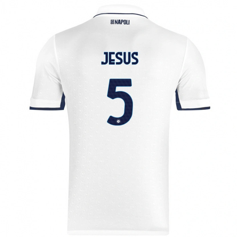 Danxen Barn Juan Jesus #5 Vit Kungsblå Bortatröja Matchtröjor 2024/25 Tröjor T-Tröja