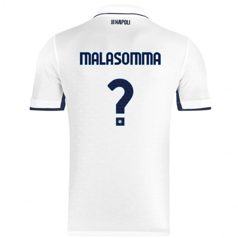 Danxen Barn Matteo Malasomma #0 Vit Kungsblå Bortatröja Matchtröjor 2024/25 Tröjor T-Tröja