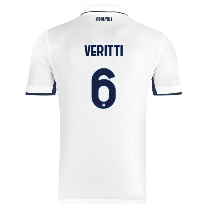 Danxen Barn Federica Veritti #6 Vit Kungsblå Bortatröja Matchtröjor 2024/25 Tröjor T-Tröja