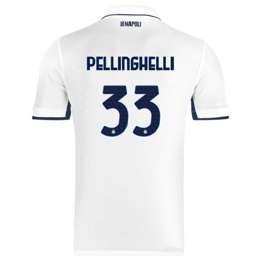 Danxen Barn Alice Pellinghelli #33 Vit Kungsblå Bortatröja Matchtröjor 2024/25 Tröjor T-Tröja