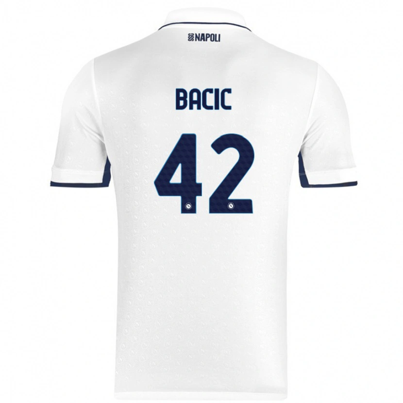 Danxen Barn Doris Bačić #42 Vit Kungsblå Bortatröja Matchtröjor 2024/25 Tröjor T-Tröja