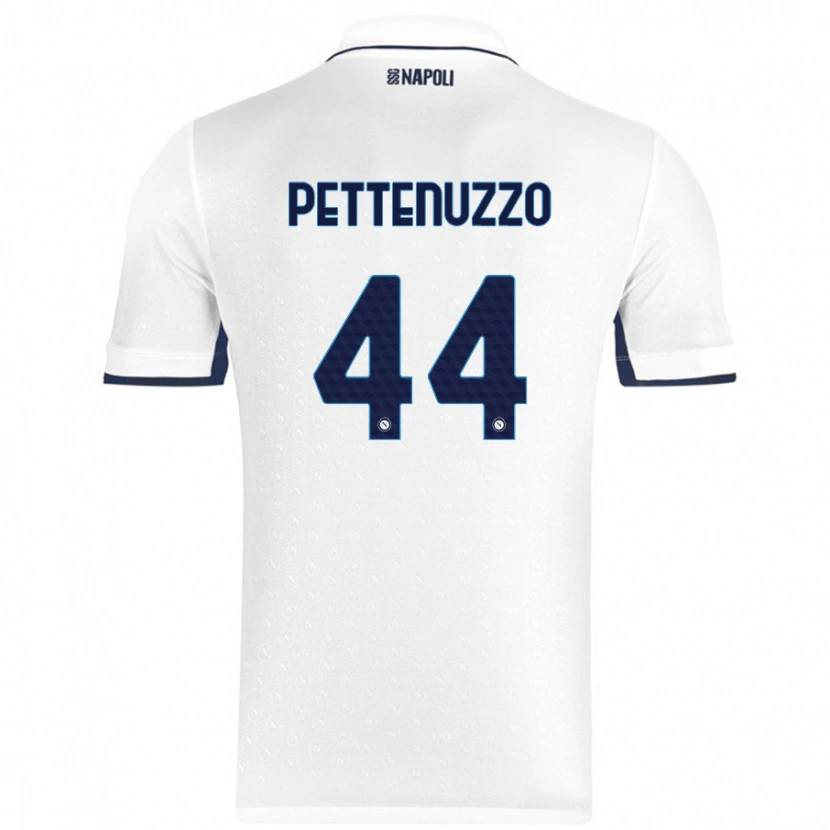 Danxen Barn Tecla Pettenuzzo #44 Vit Kungsblå Bortatröja Matchtröjor 2024/25 Tröjor T-Tröja