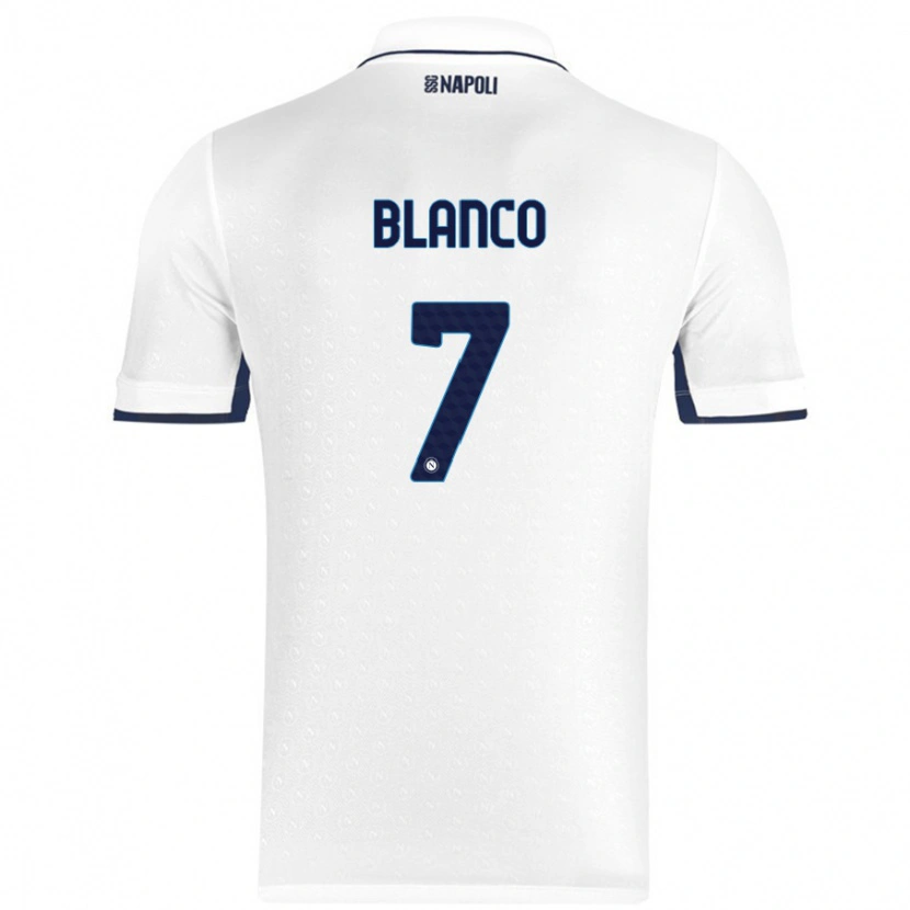 Danxen Barn Gimena Blanco #7 Vit Kungsblå Bortatröja Matchtröjor 2024/25 Tröjor T-Tröja
