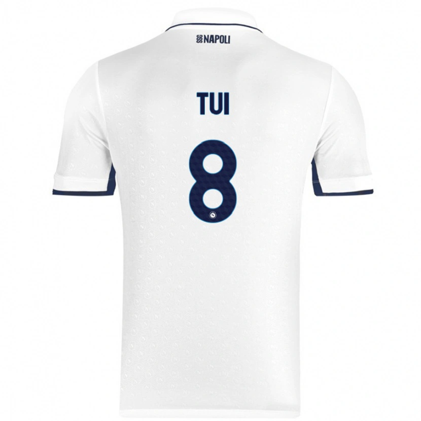 Danxen Barn Sara Tui #8 Vit Kungsblå Bortatröja Matchtröjor 2024/25 Tröjor T-Tröja