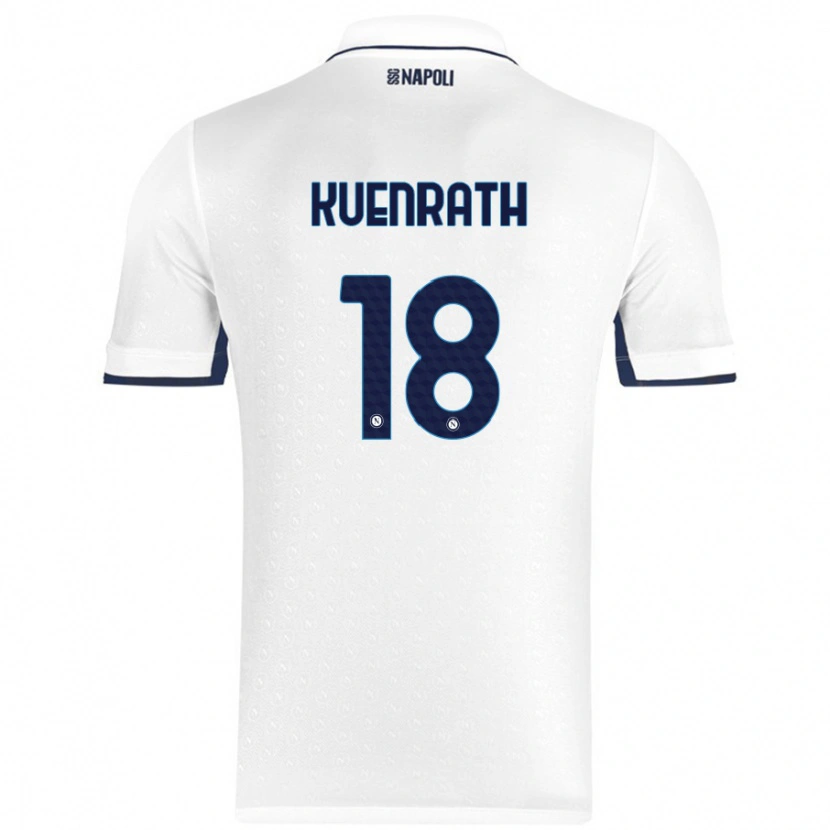 Danxen Barn Melanie Kuenrath #18 Vit Kungsblå Bortatröja Matchtröjor 2024/25 Tröjor T-Tröja