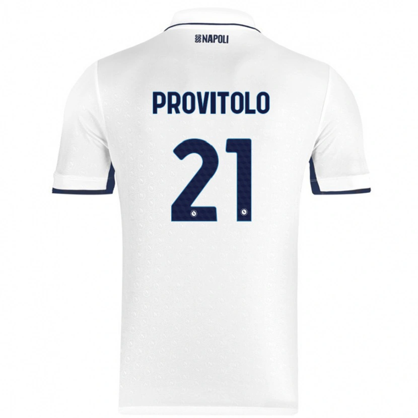 Danxen Barn Vincenzo Provitolo #21 Vit Kungsblå Bortatröja Matchtröjor 2024/25 Tröjor T-Tröja