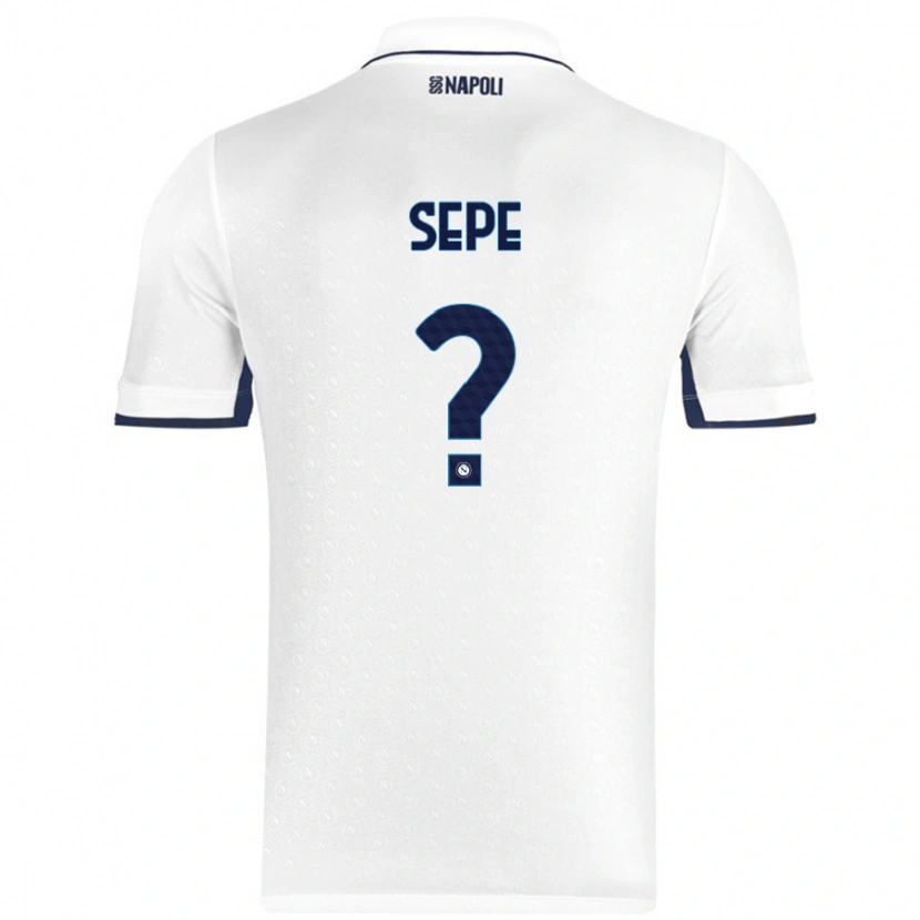 Danxen Barn Mauro Sepe #0 Vit Kungsblå Bortatröja Matchtröjor 2024/25 Tröjor T-Tröja