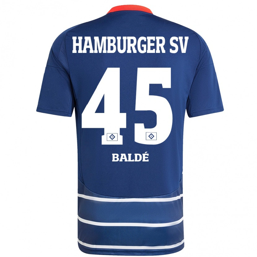 Danxen Barn Fabio Baldé #45 Mörkblå Bortatröja Matchtröjor 2024/25 Tröjor T-Tröja