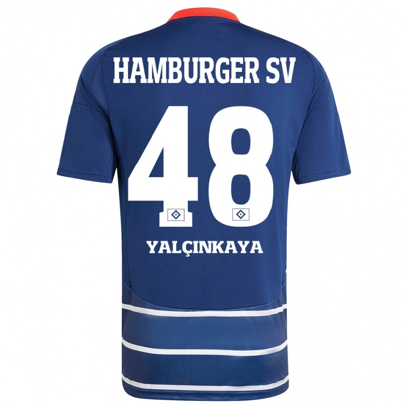 Danxen Barn Bilal Yalcinkaya #48 Mörkblå Bortatröja Matchtröjor 2024/25 Tröjor T-Tröja