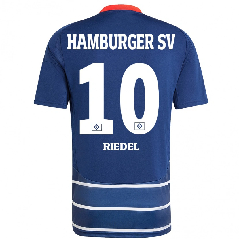Danxen Barn Arnaud Riedel #10 Mörkblå Bortatröja Matchtröjor 2024/25 Tröjor T-Tröja