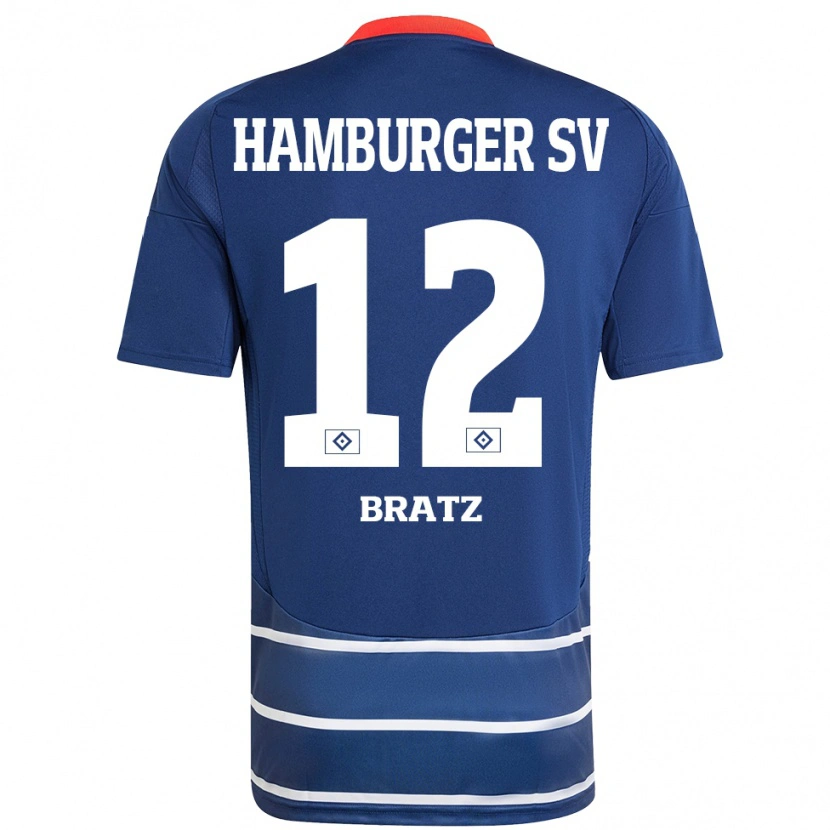 Danxen Barn Julian Brätz #12 Mörkblå Bortatröja Matchtröjor 2024/25 Tröjor T-Tröja