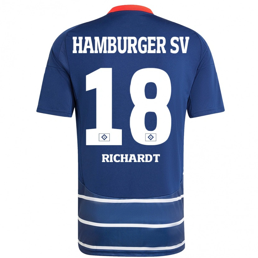 Danxen Barn Dayo Richardt #18 Mörkblå Bortatröja Matchtröjor 2024/25 Tröjor T-Tröja