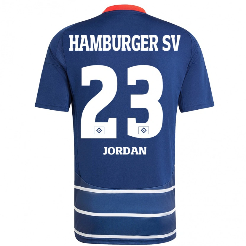 Danxen Barn Dominik Jordan #23 Mörkblå Bortatröja Matchtröjor 2024/25 Tröjor T-Tröja