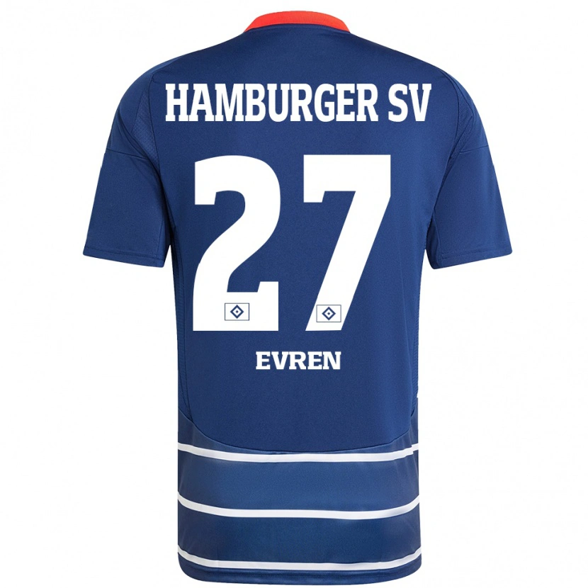 Danxen Barn Batuhan Evren #27 Mörkblå Bortatröja Matchtröjor 2024/25 Tröjor T-Tröja