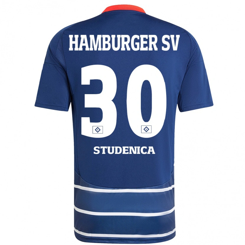 Danxen Barn Aron Studenica #30 Mörkblå Bortatröja Matchtröjor 2024/25 Tröjor T-Tröja