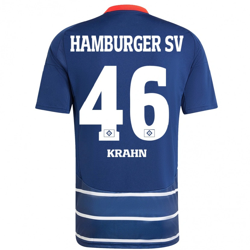 Danxen Barn Elijah Krahn #46 Mörkblå Bortatröja Matchtröjor 2024/25 Tröjor T-Tröja